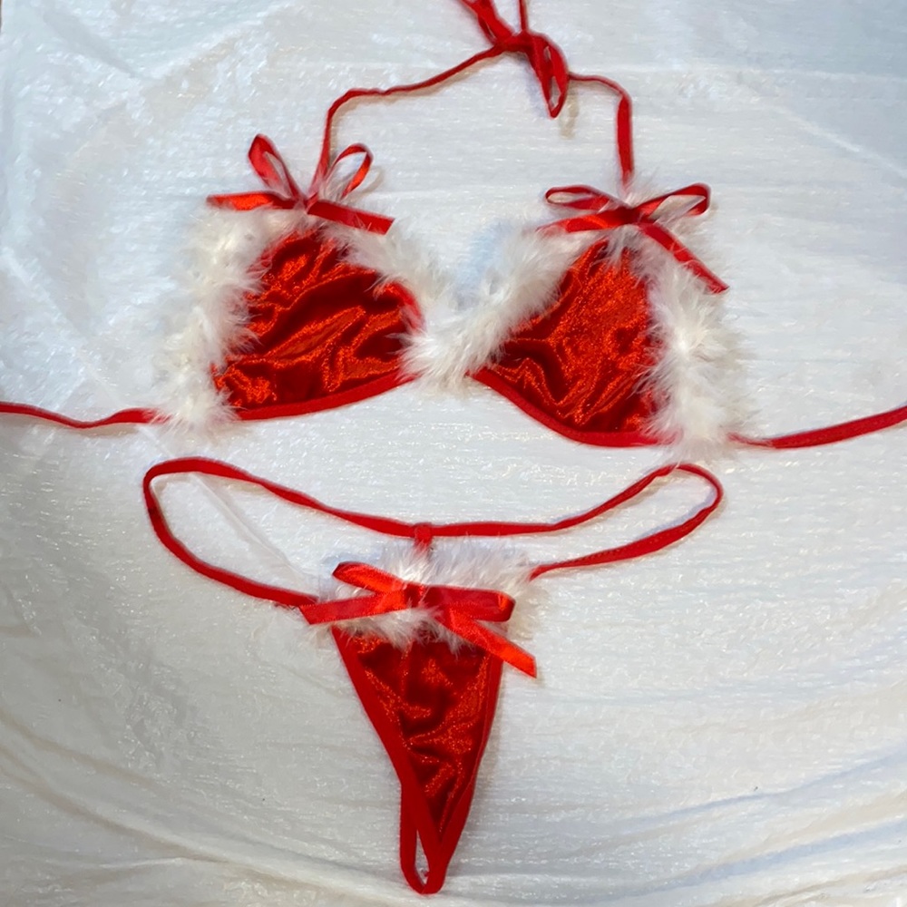 santa lingerie set